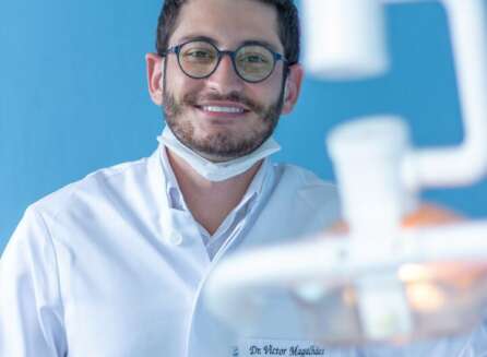 male scientist in a white lab coat