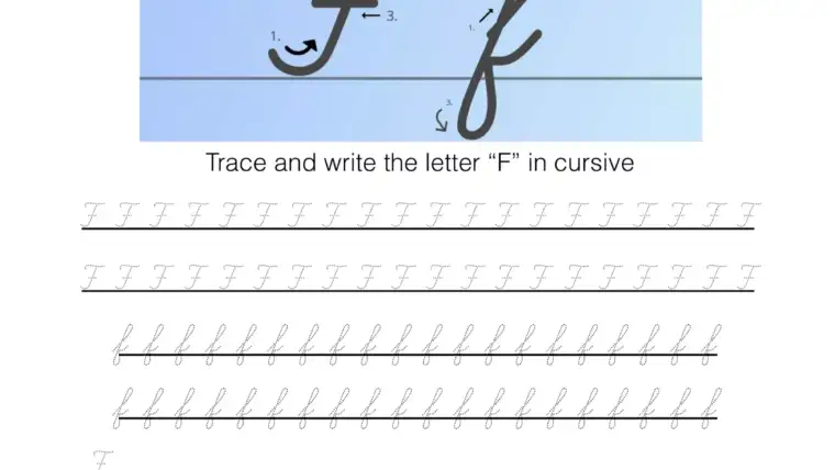 cursive F